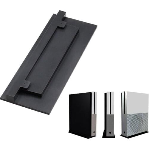 Vertical Stand Protect Cooling Vents Game Console Black Secure Holder Base Non-slip Feet Mount Dock Space Saving For Xbox One S