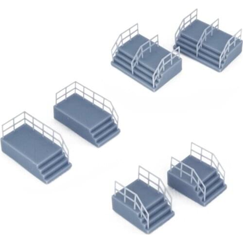 Outland Models Entrance Stairs w Fencing Set 1:87 HO Scale Railroad Scenery