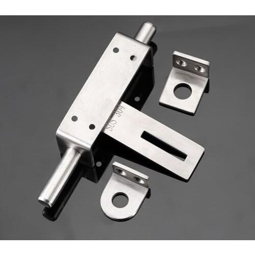 Gate thick 304 stainless steel latch heavy-duty door latches left and right latches security door lock padlocks