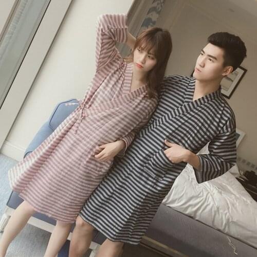 Japanese Kimono Lovers Full Cotton Yarn Sleepwear Wind Vintage Cardigan Men And WomenS Bathrobe Lounge Intimate Lingerie Халат