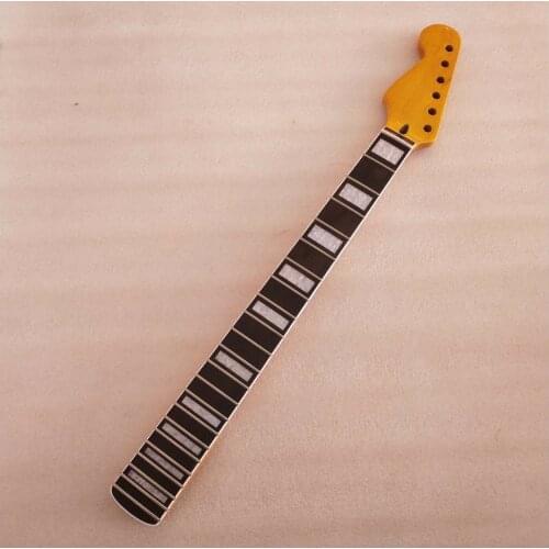 New 22 frets Left hand electric guitar parts Guitar Neck white block inlay