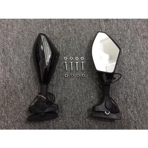 Motorcycle Rear View Mirrors with Turn Signal Fit For Honda VTX1800 1300 CBR600F2 F3 F4 F4i F5