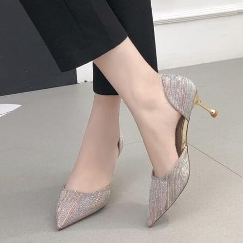 New Heels Women Pumps Sexy Pointed Toe Print High Heels Mixed Fashion Colors Thin Heels Office Lady Shoe Zapatos De Mujer 2020