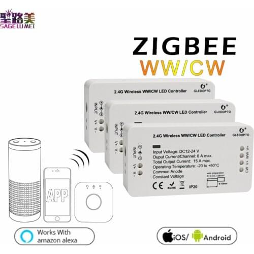 ZIGBEE bridge LED dimmer strip Controller Led Controller Zigbee Light Link Warm white / white ZLL phone app control DC12V - 24V