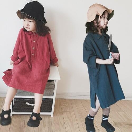 Girls winter dress super soft cotton dress baby girl new clothes childrens ruffled princess dress