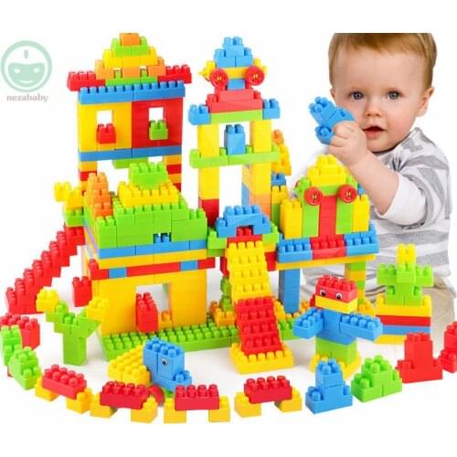 185PCS Pack Colorful Children Plastic Building Blocks Set DIY Building Bricks Kids Educational Toys Christmas Gits Toys JM02