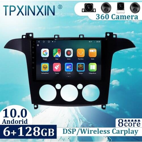 6+128GB For Ford S-Max 2006-2008 Android 10 Carplay Radio Player Car GPS Navigation Head Unit Car Radio with Screen