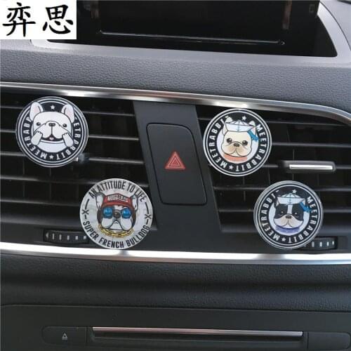 Cute dog shape Car perfume Interesting puppy styling Car styling perfume Air conditioner decorative clamp car air freshener