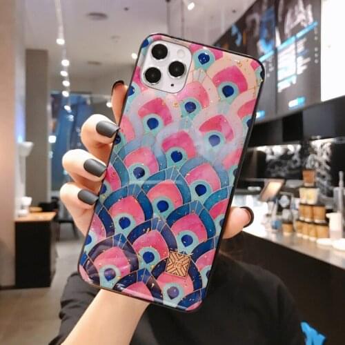 Dream Marble Gold Foil Phone Case For iphone 11 12 Mini Pro Max X XR XS MAX SE 2020 6S 7 8 plus Glitter Soft Silicone Back Cover