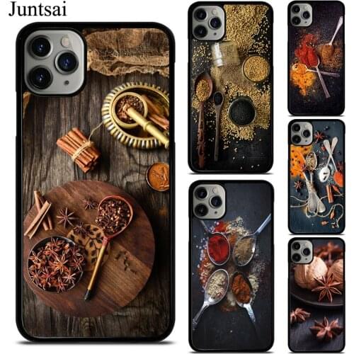 Spices Seasoning Cooking Chef Case For iPhone 11 12 Pro Max mini XS Max XR X SE 2020 6S 7 8 Plus Case Back Cover