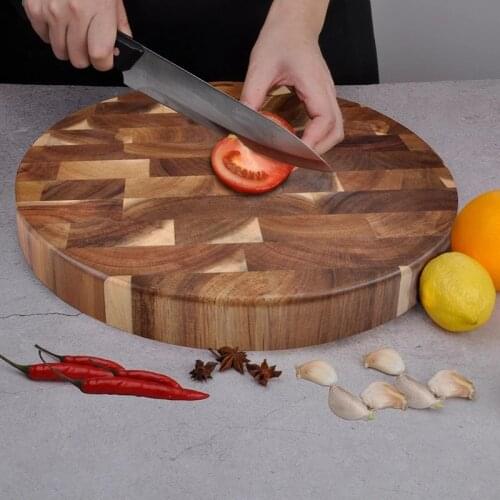 Wooden Serving Board Cheese Board Wood chopping board Bread board Sushi plate Real wood tray Pizza board Blocks Round Shape