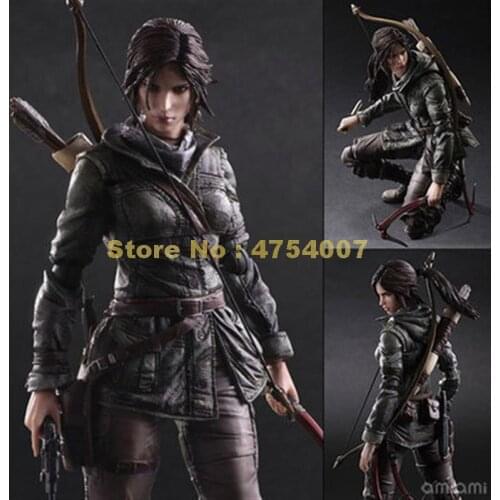 Tomb raider underworld lara croft joint moveable pvc action figure collection model 28cm Toy