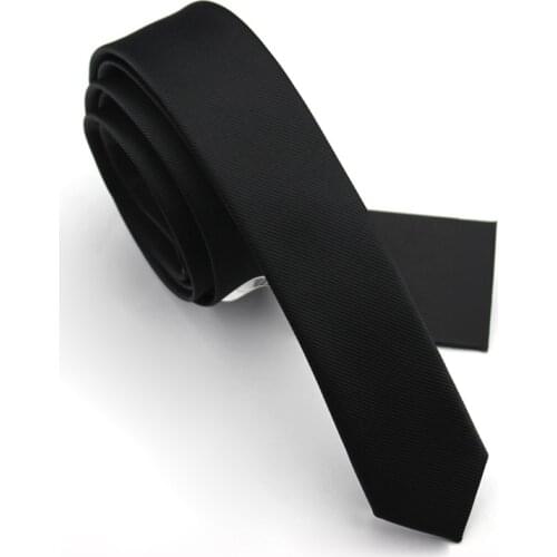 High Quality 2021New Ties for Men 4CM Gravata Slim Black Necktie Silk Narrow Skinny Fast Shipping with Gift Box SALE