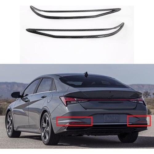 Chrome Car Styling Rear Fog Lamp Cover Light Trim Overlay ABS Garnish Panel Frame For Hyundai Elantra CN7 2020 2021