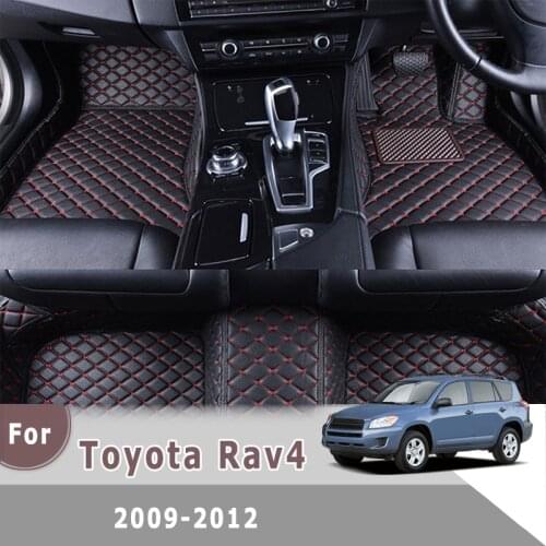 RHD Carpets Car Floor Mats For Toyota Rav4 2012 2011 2010 2009 Custom Styling Decoration Accessory Artificial Leather Protect