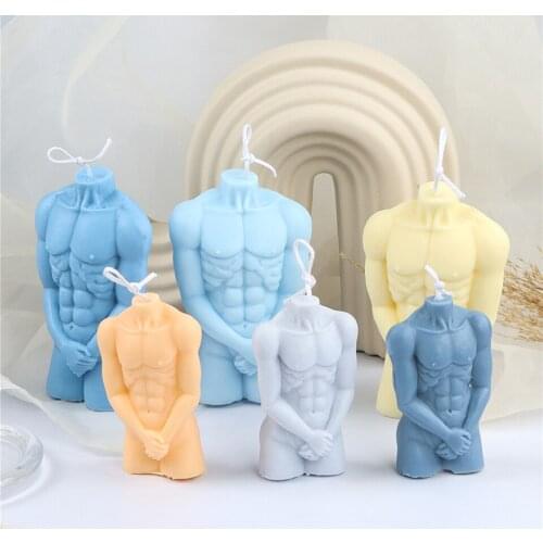 Cover Parts Human Body Silicone Candle Mold Muscle Decoration Aroma Standard Figure Making Chocolate Crystal DIY Handmade Tool