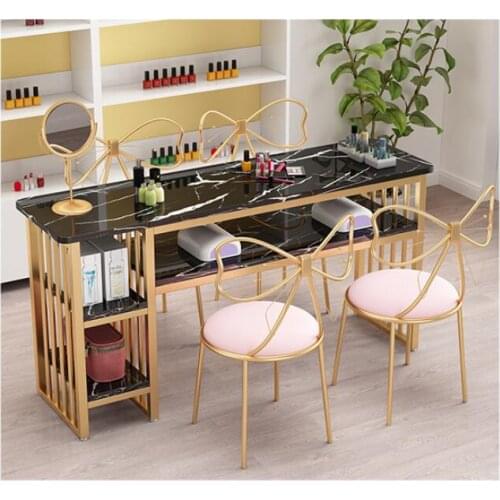 Manicure table European style simple manicure table net red double manicure table chair set