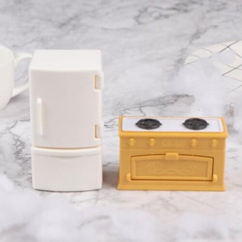 1PC Dollhouse Miniature cooking bench refrigerator Toys Kitchen Accessories Home Decoration Furniture Accessories