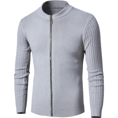 Men Autumn Brand New Casual Wool Jacquard Cardigan Sweater Men Winter Fashion Warm Soft Knit Outwear Coat Sweater Men Plus