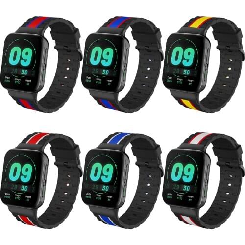 EiEuuk Soft Silicone Gel Watchband Replacement Wrist Strap for Oppo Watch 2 42mm/46mm Smartwatch Accessory