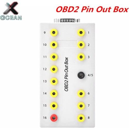 OBD2 Pin Out Box Auto OBD2 16Pin Breakout Tester Re-Wiring Connecting Cable Change Pin Setting Car Test Box