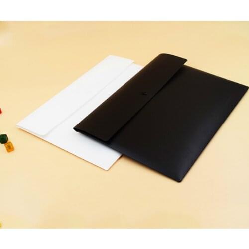 15 pcs A4 Thickening Black And White Concise Business Meetings Customized Advertisement File Bag display folders with pockets