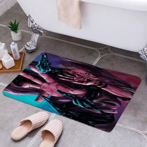 Jujutsu Kaisen Anti-slip Doormat Vacuuming Water Absorbing Kitchen Bedroon Bath Floor Mats Home Entrance Home Decora