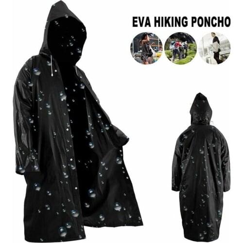 Fashion Women Men EVA Transparent Raincoat Portable Outdoor Hiking Waterproof Camping Hooded Plastic Rain Cover2020