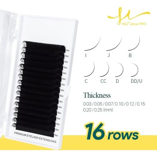 H&L SINCE 1990 16Rows Faux lash individual eyelash extension lashes for professionals soft natural eyelash extension