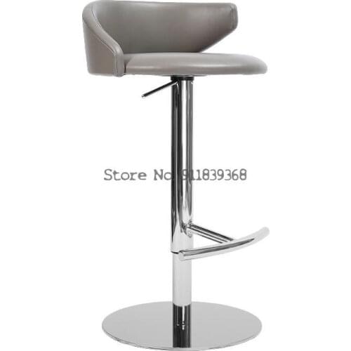 Light Luxury Bar Chair Lift Rotary Bar Chair Modern Simple Family Dining Bar Chair Nordic High Stool Island Desk Chair