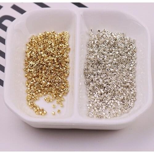 15/0 Cut Glass Bugle Beads 1.5mm Metallic Silver Lined Color Spacer Bugle Tube Seedbeads For Women Garments DIY Sewing Material