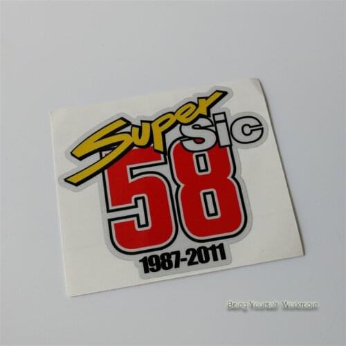 Motorsport Marco Simoncelli Super Sic 58 stickers vinyl motorcycle helmet sticker road racing decals motorbike ATV dirt bike