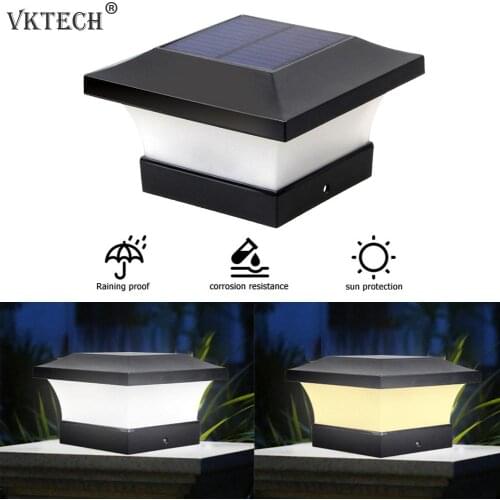 Solar Fence Light Waterproof Square Solar Stigma Lamp Outdoor Dimmable Emergency Light Street Light Door Garden Decoration