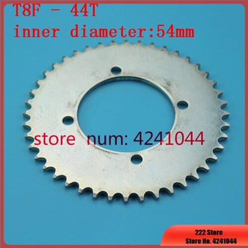 T8F 44T steel Rear chain Sprocket T8F Silver 54mm 44 Tooth Mini Moto ATV Quad Dirt Pit Pocket Bike Parts Moped Scooter