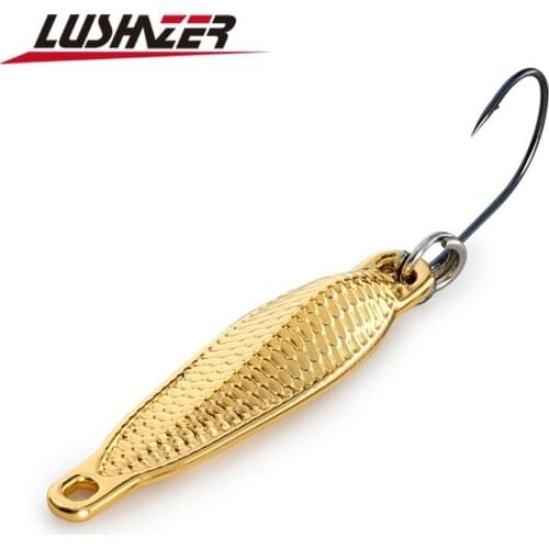 2pcs/lot LUSHAZER fishing lure spoon wobbler 2g 3g silver gold metal lure spinner bait hard baits isca artificial fishing tackle