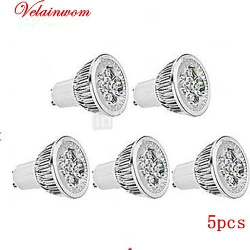 5pcs/lot Gu10 Spotlight Bulb Dimmable Warm/Cold White 9/12/15W Lampada AC110V/220V LED Downlight Lamp