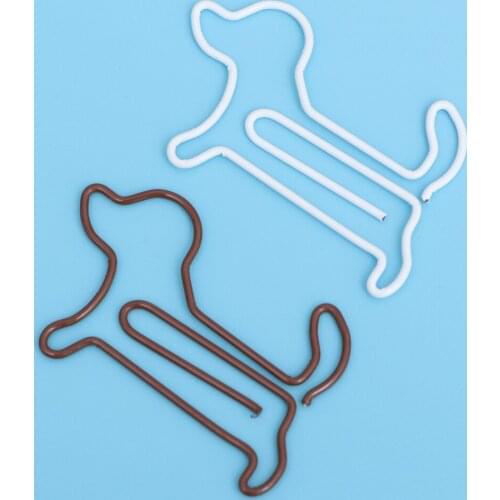 60pcs Dog Shape Paper Clips Creative Animal Shape for Office School Notebook Agenda Pad (Random Color)