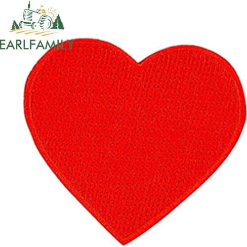EARLFAMILY 13cm x 13cm Car Sticker Waterproof Cuore Rosso Amare Heart Car Bumper Doors Windows Decal DIY Car Styling Accessories
