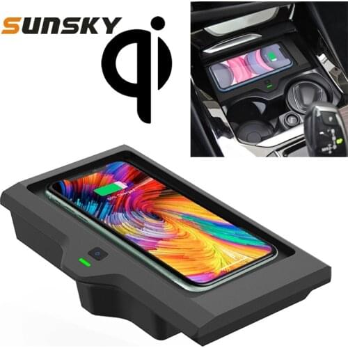 Car Charger Qi Standard Wireless Charger 10W Android 7.5W IOS Quick Charging for 2018-2020 BMW X3 / X4 Auto Left Driving