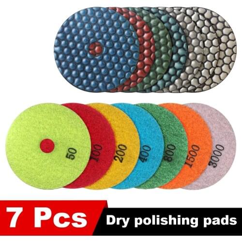 Free shipping 4 inch diamond flexible polishing pads 100mm dry use for stone