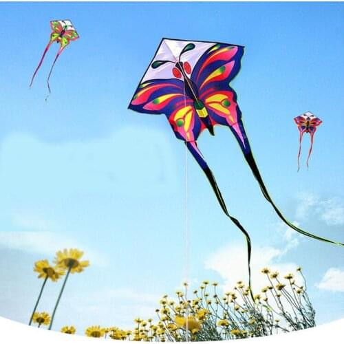 Free shipping children rainbow butterfly kite surfing fly outdoor kites for kids cerf volant adulte cometas parachute latawiec