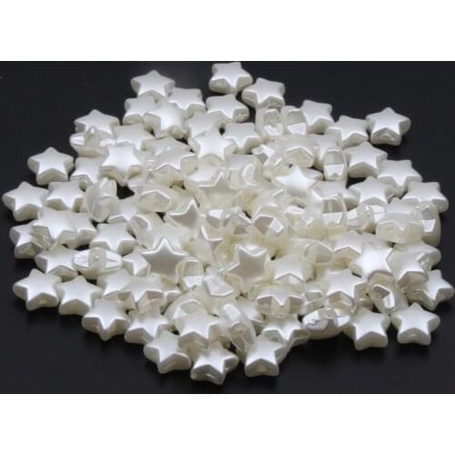 11mm 50pcs Acrylic Beads Imitation Pearls Star Loose Spacer Beads For Jewelry Making DIY Handmade Garment Necklace Accessories