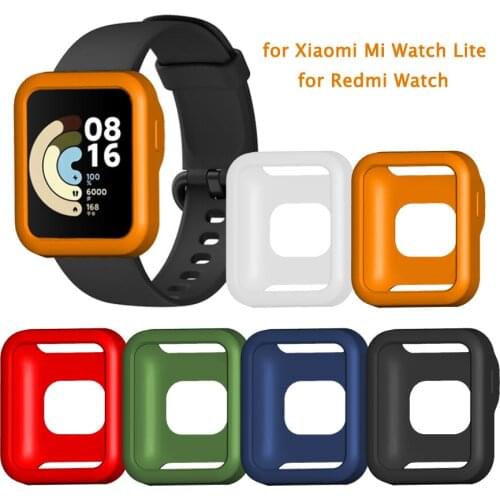 For Xiaomi Mi Watch Lite Case Cover Soft Silicone Protective Shell Frame Bumper for Redmi Wacth Case Protector Film Accessories