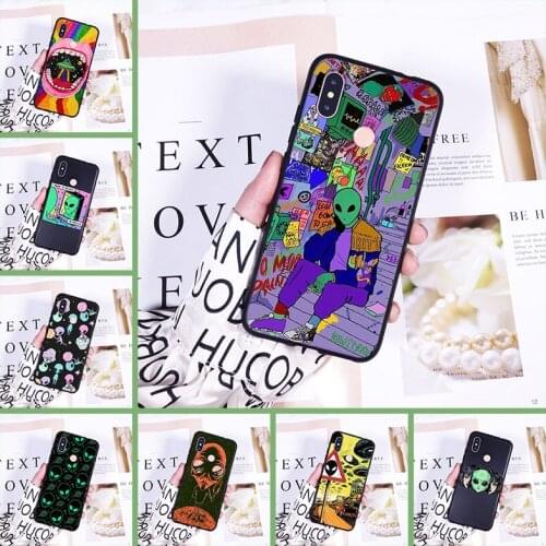 UFO Cartoon Alien Star Phone Case For Xiaomi MI A1 A2 LITE 8 SE Cases For Xiaomi MI 5 5C 5S 5X 6 6X Plus Silicone Back Cover