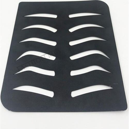 1 Sheet Black Eyebrow Tattoo Practice Skin Iron Making Permanent Makeup Training Synthetic Eyebrow Stickers for Tattoo Beginners