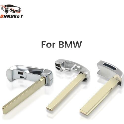 Dandkey Replacement Car Remote Smart Key Keyless Insert Emergency Uncut Blank Key Blade For BMW 1 2 7 Series X1 X5 X6 X5M X6M