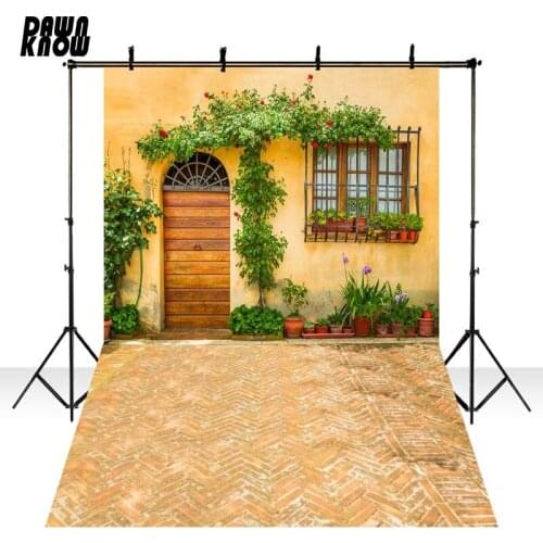 DAWNKNOW Vine Building Photography Background Backdrop Brick Ground Children Photocall Wedding Photo Studio Props GY253