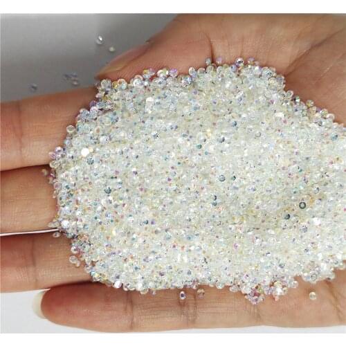 Jelly Transparent AB Color 2mm,3mm,4mm,5mm,6mm Facets FlatBack Resin Rhinestone Nail Art Garment Decoration Stones/Beads