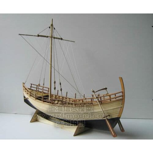 NIDALE model Laser-cut Classic wooden sailing boat wood scale ship 1/43 KYRENIA Wooden Model Include English instruction