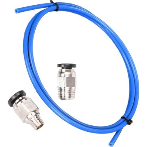 3D Printer Parts 1M PTFE Tube PC4-01 M10 PC4-M6 Pneumatic Connector For ender 3 Upgrade Teflonto Tube Bowden Extruder Hotend